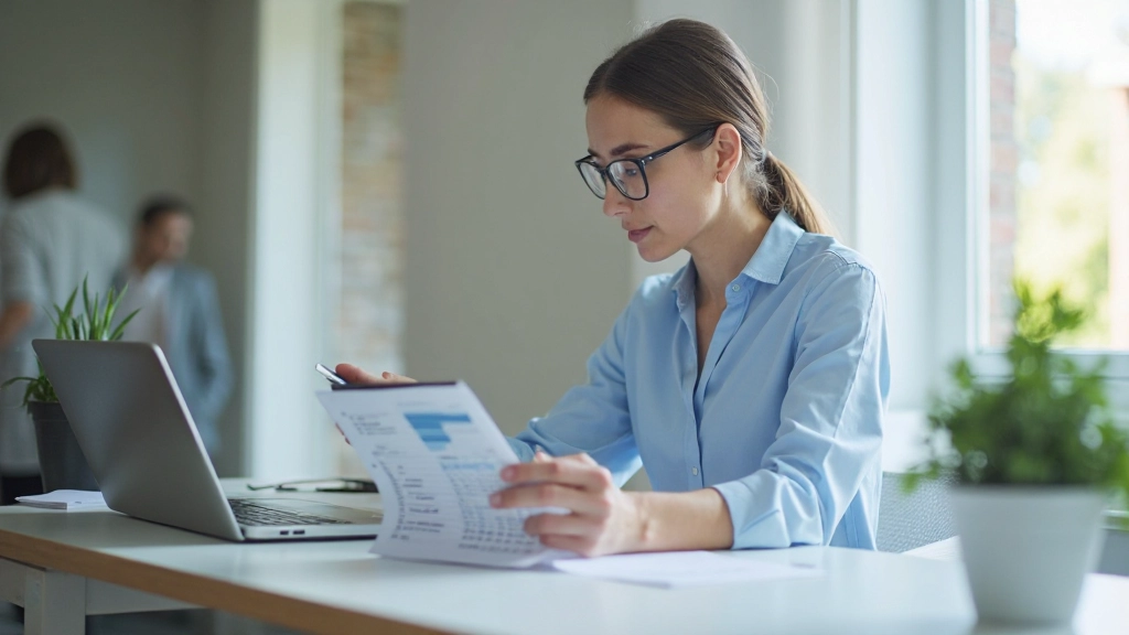 Profesionálny pracovník analyzujúci finančné údaje na počítači